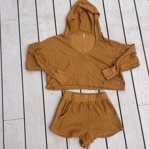 Second base set fp movement free people shorts hoodie